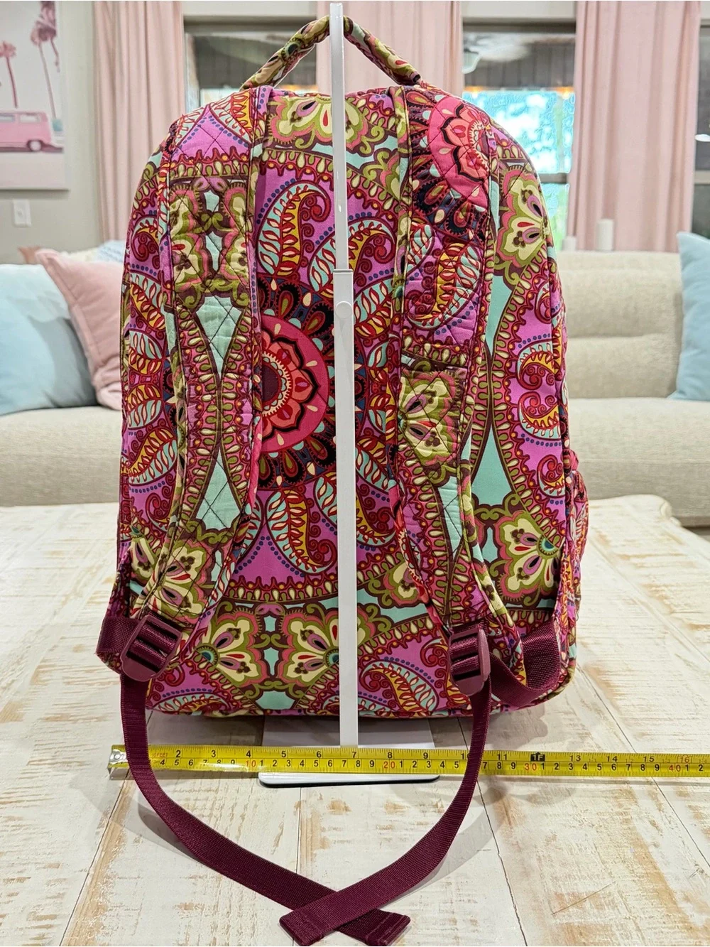 VERA BRADLEY Essential Large Backpack in Resort Medallion Retired Bohemian Pink